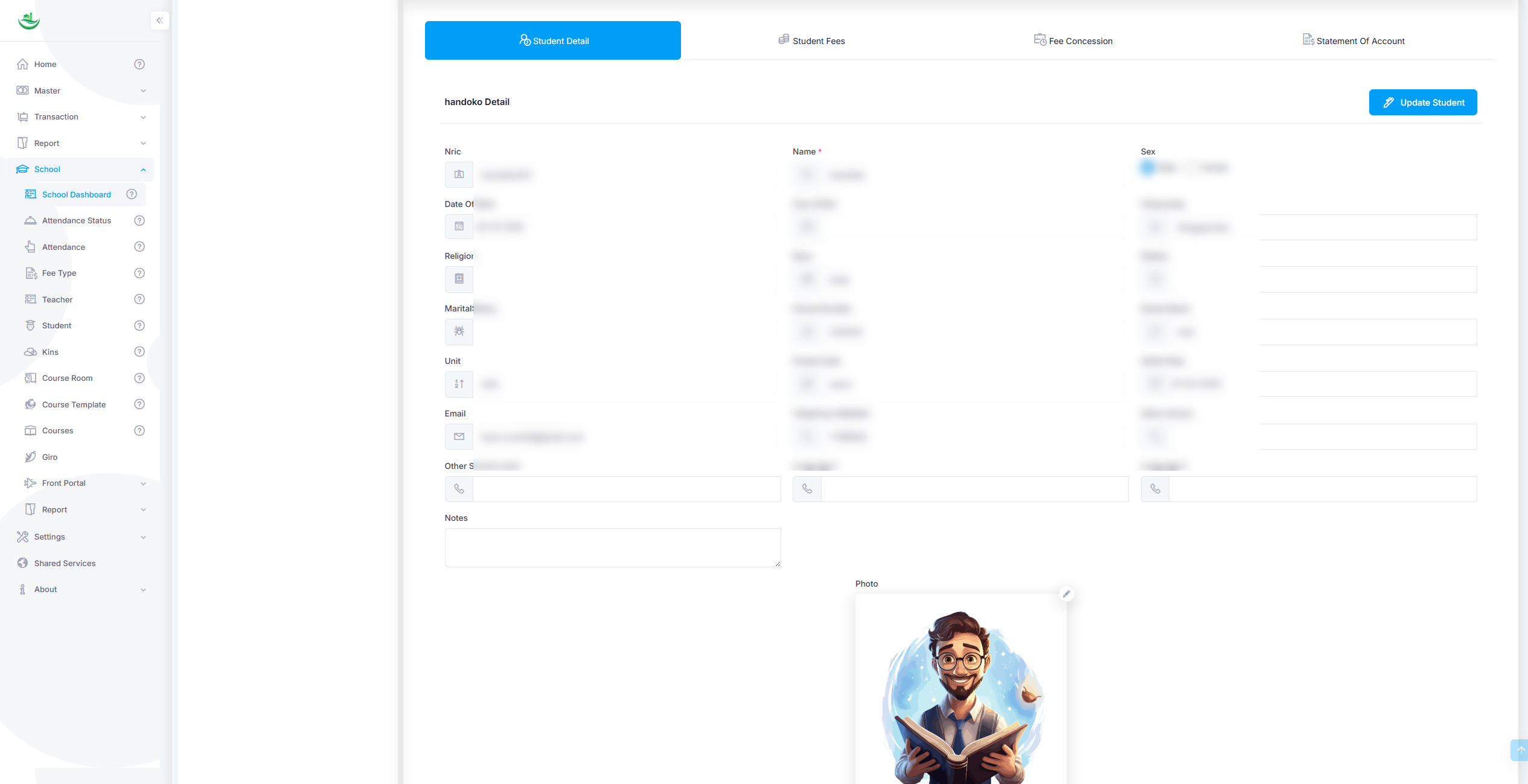 School Receipt & Management System screenshot preview