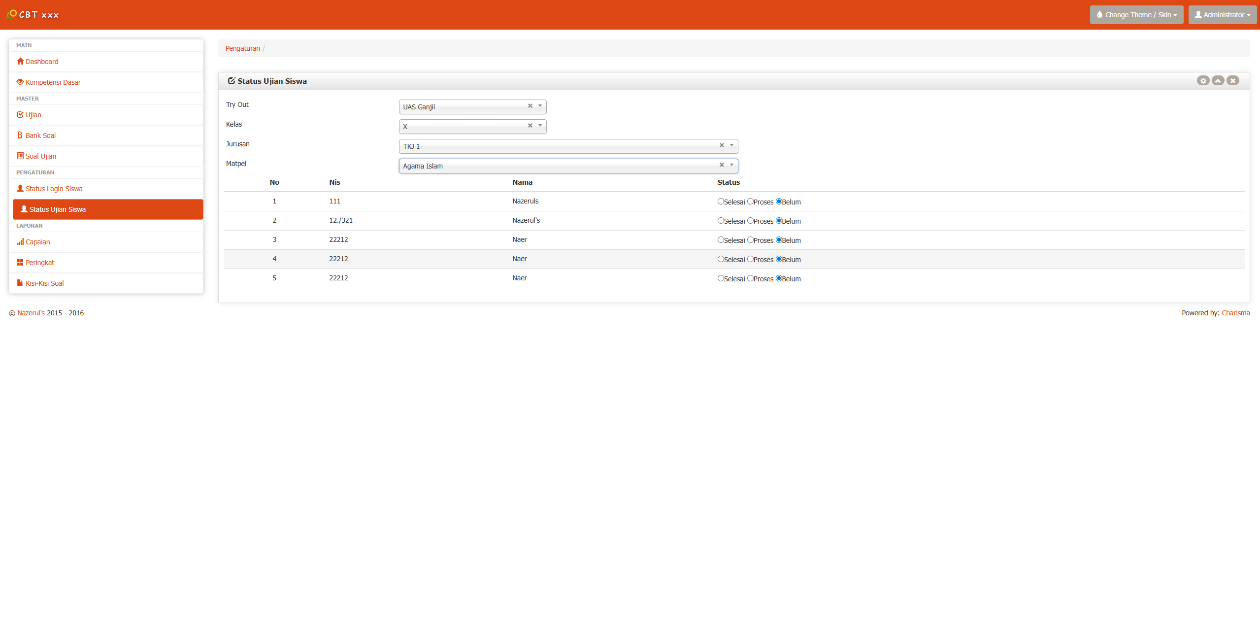 Computer Based Test (CBT) System screenshot preview