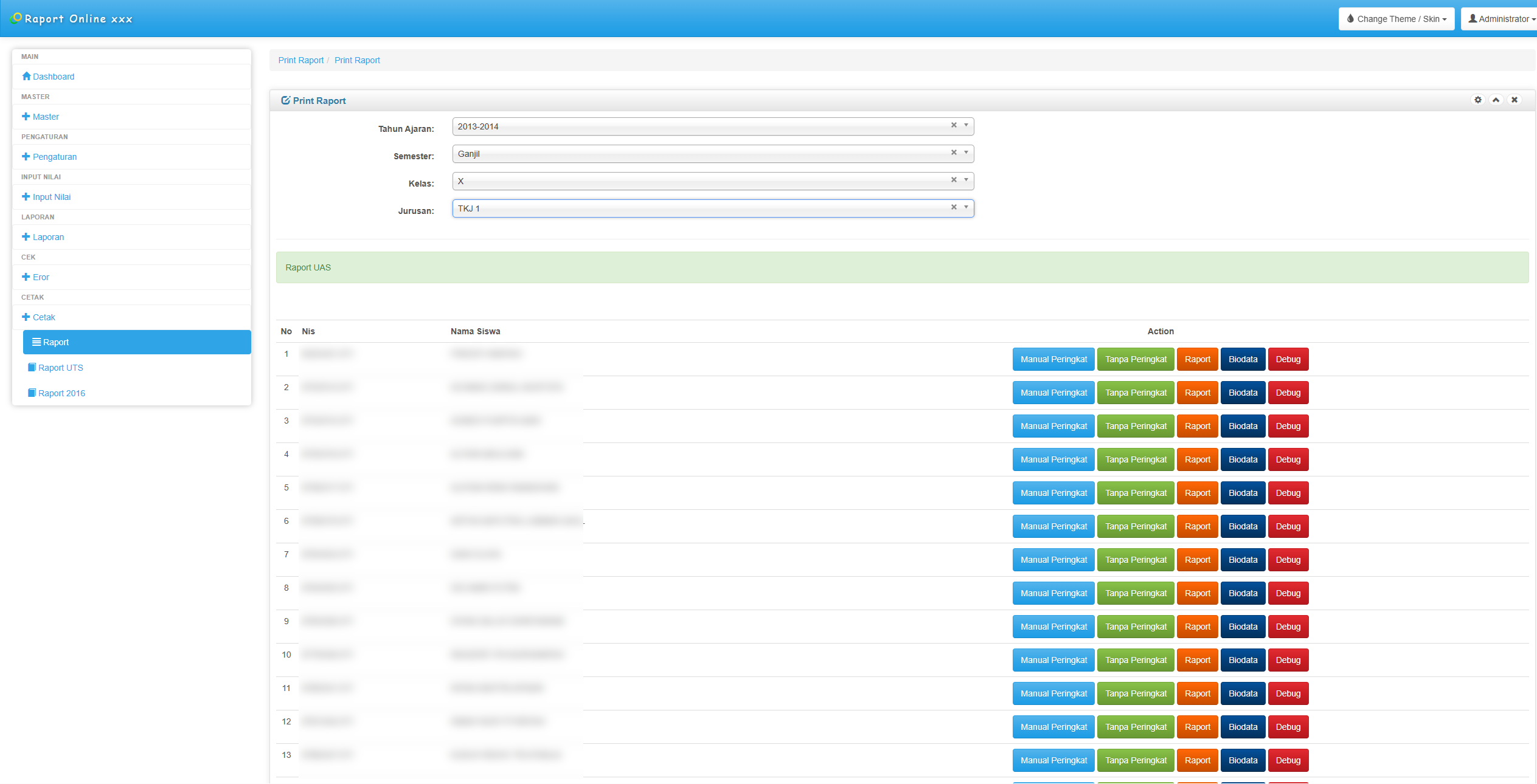 Semester Reporting System screenshot preview